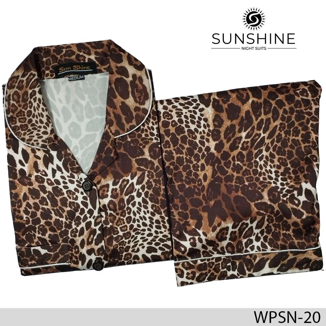WPSN-20 Printed Silk Nightdress - Dhaagey 