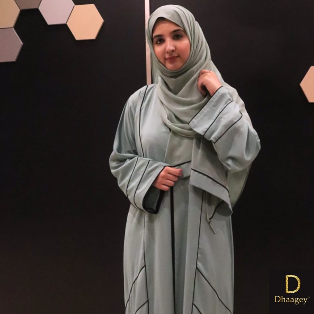 Sherry Green Abaya - Dhaagey 