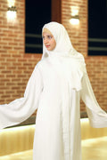 White Serenity Abaya - Dhaagey 