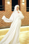White Serenity Abaya - Dhaagey 