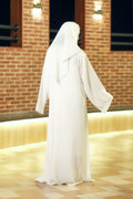 White Serenity Abaya - Dhaagey 