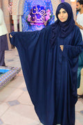 Indigo Willow hand-embellished navy butterfly abaya in premium Nidha